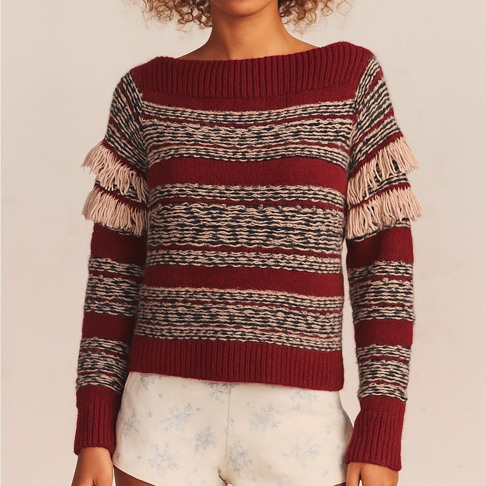 LoveShackFancy Baby Alpaca Striped Sweater